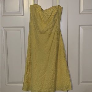 Yellow Strapless Dress